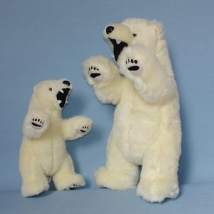 215 209 Polar Bear standing / aufrechtstehender Eisbr/ Isbjrn stende 20 cm, 33 cm