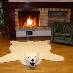 214  Polar Bear rug / Eisbrvorleger / Isbjrnsfll, 200 cm