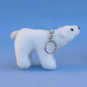 210  Polar Bear keyring / Eisbr, Schlsselanhnger / Isbjrn nyckelring 12 cm