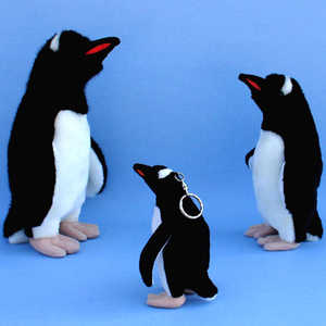 125 123 124  Gentoo Penguin / Eselspinguin / snepingvin, 26 cm, 14 cm, 20 cm